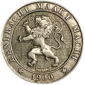 5 сантимов 1900 год.Леопольд II.Бельгия. 