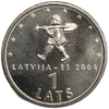 1 лат 2004 год.Землекоп.Латвия.  