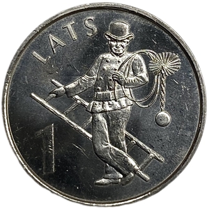 1 лат 2008 год.Трубочист.Латвия.  
