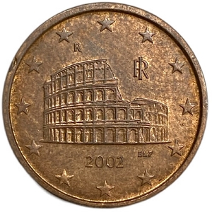 5 евроцентов 2002 год.Италия.