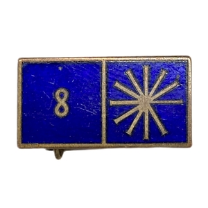 Знак 1950х годов памятный фарфорового завода.Китай.Бронза,эмаль.