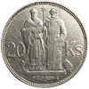 20 крон 1941 год.Кирилл и Мефодий.Оккупация Германией.Словакия.Серебро.