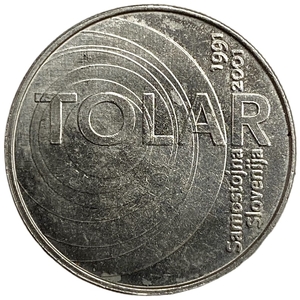 100 толаров 2001 год.10 лет Республике.Словения.