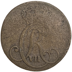 1 зекслинг 1787 год.Шлезвиг-Гольштейн.Германия.Медь.