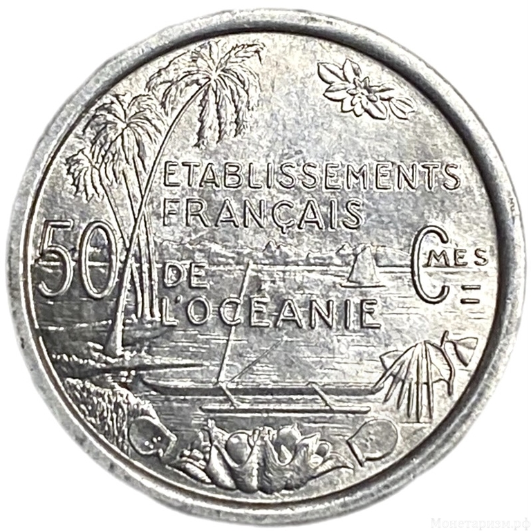 50 сантим 1949 год.Французская Океания.