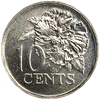 10 центов 2005 год.Тринидад и Тобаго.  