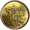 5 грошей 2010 год.Польша.Из набора.