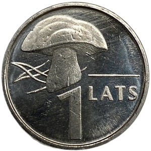 1 лат 2004 год.Гриб.Латвия.   