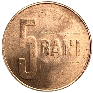 5 бани 2005 румыния, монета 5 бани 2005, км 191 румыния, 5 бани 2005 цена, современные монеты румынии, 5 бани 2005 деноминация, медная монета 5 бани румыния