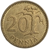 20 пенни 1976 год.Сосна.Финляндия.   
