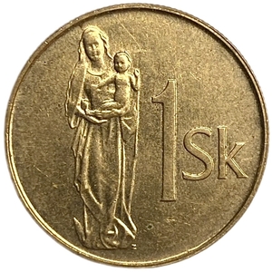 1 крона 1995 год.Словакия.