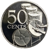 50 центов 1977 год.Барабаны.Тринидад и Тобаго.Proof.