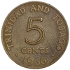 5 центов 1966 год.Тринидад и Тобаго. 