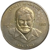 1 песо 1982 год.Эрнест Хемингуэй.Портрет писателя.Куба.