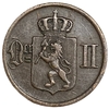 1 эре 1876 год.Оскар II.Норвегия.Бронза.