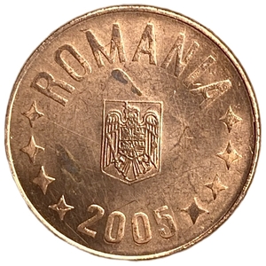 5 бани 2005 румыния, монета 5 бани 2005, км 191 румыния, 5 бани 2005 цена, современные монеты румынии, 5 бани 2005 деноминация, медная монета 5 бани румыния