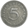 5 рейхспфеннигов 1941 год.Двор F.3 рейх.Германия.   